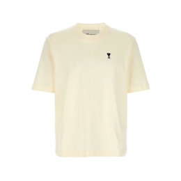 ◆당일◆26SS 하트 로고 플라스 데 빅투아르 프린트 티셔츠 크림화이트 UTS387 726 136