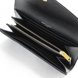 ◆당일◆25FW 모노그램 금장 마틀라세 장지갑 블랙 372264 BOW01 1000