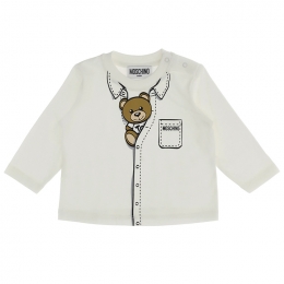 ◆키즈◆23FW 키즈 테디 로고 프린팅 티셔츠 화이트 MWO00D LAA20 10063