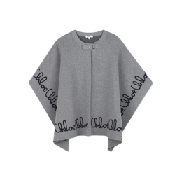 ◆키즈◆키즈 니트 케이프 코트 헤더그레이 C20667 A46