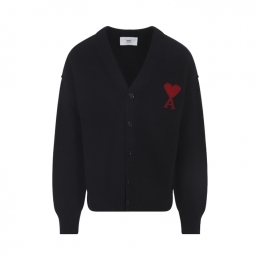 ◆당일◆26SS 하트 로고 울 가디건 블랙 UKC367 018 009