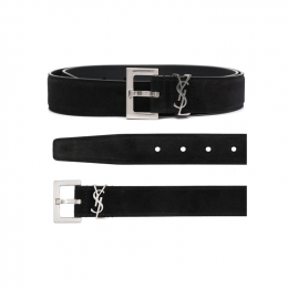 ◆당일◆26SS 모노그램 스웨이드 로고 벨트 블랙 634440 C0X0E 1000