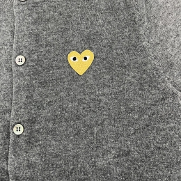 ◆당일◆25FW 골드 하트 와펜 패치 가디건 그레이 AX-N049-051-3