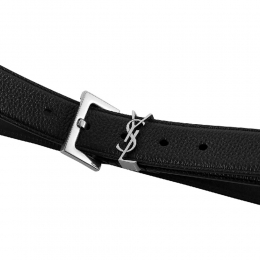 ◆당일◆26SS 모노그램 은장 로고 그레인 벨트 블랙 634440 DTI0E 1000