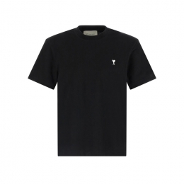 ◆당일◆26SS 화이트 하트 로고 자수 티셔츠 블랙 HTS346 724 045