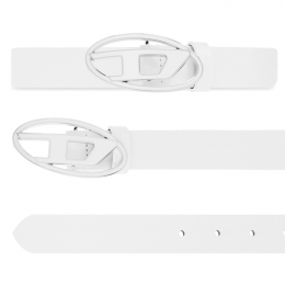 ◆당일◆24FW B-1DR 로고 버클 슬림 벨트 화이트 X09716 P1245 T1003
