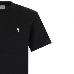 ◆당일◆26SS 화이트 하트 로고 자수 티셔츠 블랙 HTS346 724 045