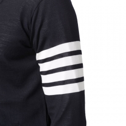 ◆당일◆26SS 사선 완장 클래식 메리노 울 가디건 네이비 MKC002A Y1014 415