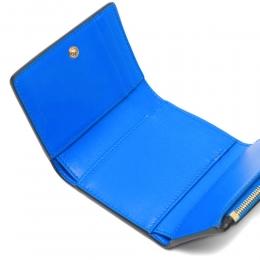 ◆당일◆26SS 금장 로고 투톤 반지갑 블랙/울트라블루 L100A2 O54 GFS3