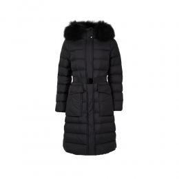 ◆당일◆25FW 클로에스 KHLOESSE 벨티드 퍼 롱 패딩자켓 블랙 1C000 13 53A5E 999