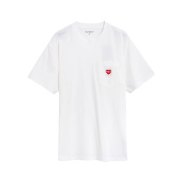 26SS 하트 로고 포켓 티셔츠 화이트 I032128 1WZXX