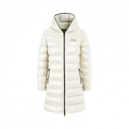 ◆당일◆25FW TYLDUE 로고 패치 후드 롱패딩 자켓 베이지 VDDJ95835K0001 BGL