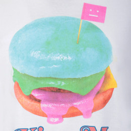 ◆당일◆23SS 버거 프린트 로고 티셔츠 옵틱화이트 CL0176 183
