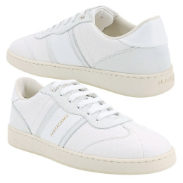 ◆당일◆24FW ACHILLE 로고 레더 스니커즈 화이트 0766117