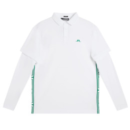 ◆당일◆23SS 리암 레귤러 핏 LS 폴로 티셔츠 화이트 GMJT08008 0000