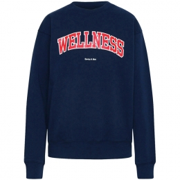 ◆당일◆23SS 웰니스 로고 기모 맨투맨 네이비 CR662NA