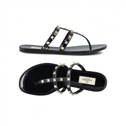 ◆당일◆25FW 락스터드 스트랩 샌들 블랙 7W2S0T84 PVS 0NO