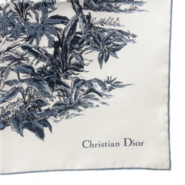 ◆당일◆25FW 뜨왈 드 주이 90 스퀘어 스카프 화이트/네이비블루 54JOP090I612 545