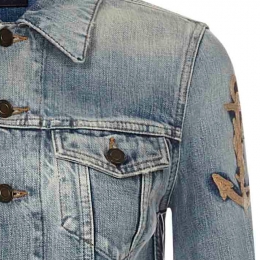 ◆12주년◆앵커 자수 데님 자켓 라이트블루 653464 Y864L 3368