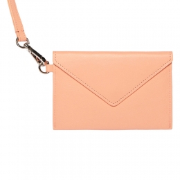 ◆당일◆25SS 은장 로고 넥 스트랩 파우치 카드지갑 피치 IU05528LC0025 P612