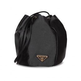 26SS 삼각로고 새틴 미니 버킷백 블랙 1BE103 AC4 F0002