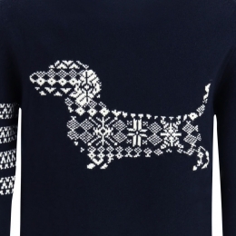 ◆당일◆26SS 사선 완장 홀리데이 헥터 크루넥 니트 네이비 FKA514A Y1029 415