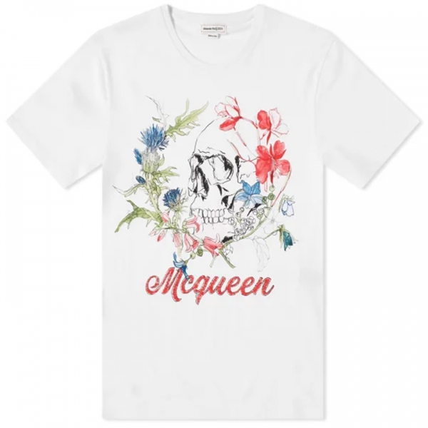 ◆12주년◆보타니컬 프린트 티셔츠 화이트 622100 QPZ54 0900