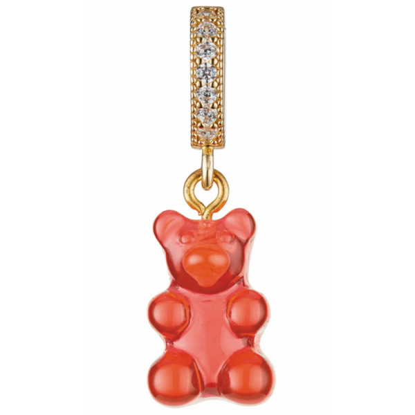 ◆당일◆22FW 노스탤지어 베어 큐빅 펜던트 젤리레드 NOSTALGIABEAR PAVE JELLYRED