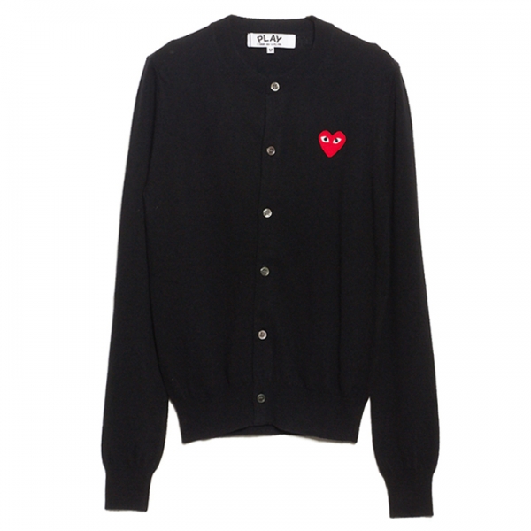 ◆당일◆24SS 여성 레드 와펜 브이넥 가디건 블랙 AZ-N007-051-1