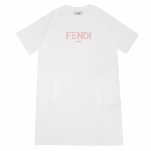 ◆키즈◆23SS 키즈 시그니처 로고 원피스 화이트 JFI225 AEXL F0TU9