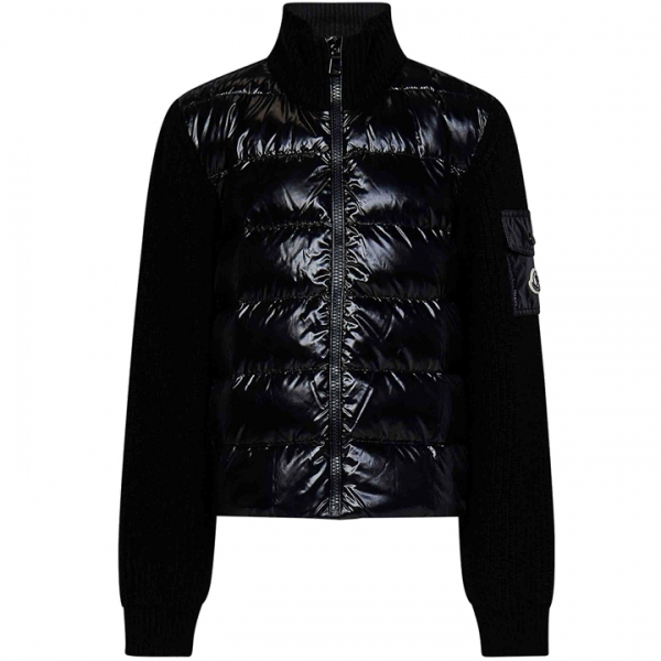 ◆키즈◆23FW 여성 로고 패치 포켓 니트 패딩자켓 블랙 9B000 15 M1241 999