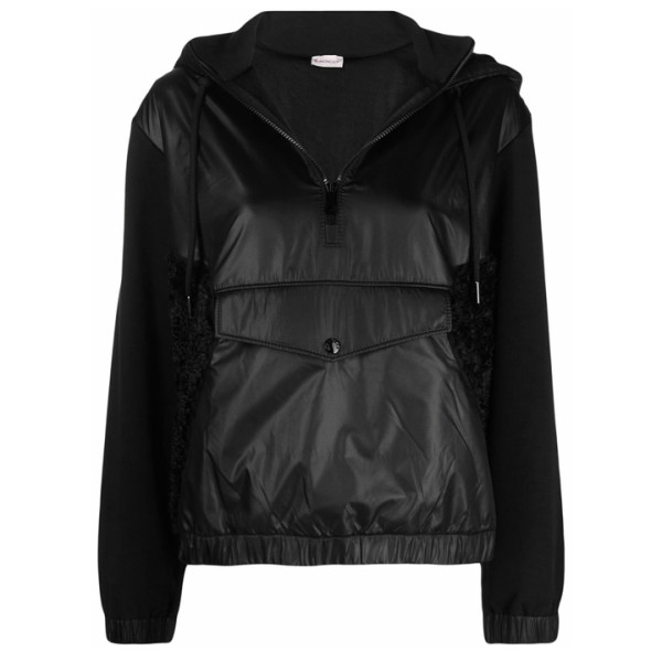 ◆당일◆21FW 로고 패치 믹스 퍼 자켓 블랙 8G000 03 809LC 999