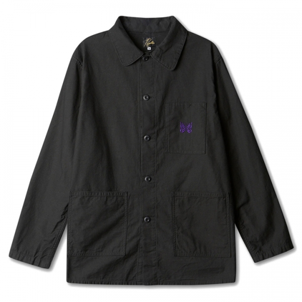 ◆당일◆22FW 버터플라이 자수 코튼 셔츠 자켓 블랙 LQ185 0099