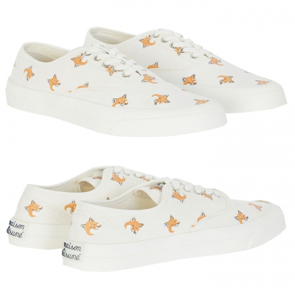 ◆12주년◆폭스 헤드 프린팅 스니커즈 화이트 DU04705WW9001 WH