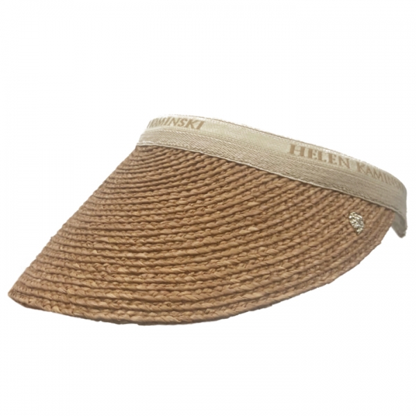 ◆당일◆23SS 비앙카 라피아 바이저햇 누가/네추럴 HAT50265 BIANCA NOUGAT NATURAL