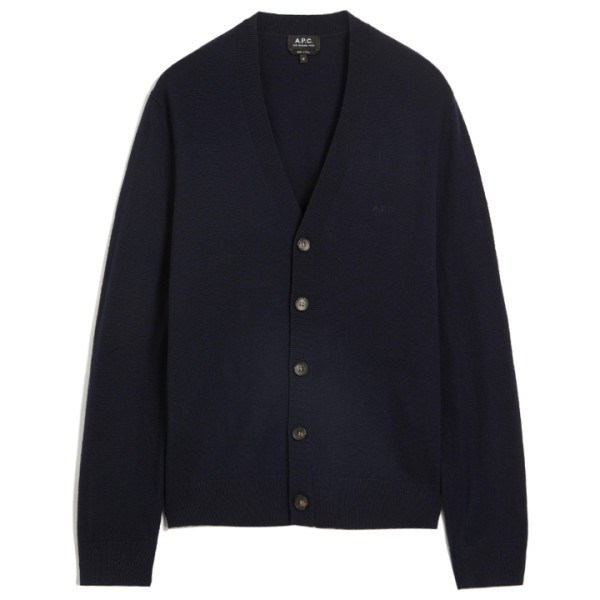 ◆당일◆24SS JOE 로고 자수 브이넥 울 가디건 다크네이비 WVBBY H22248 LZZ
