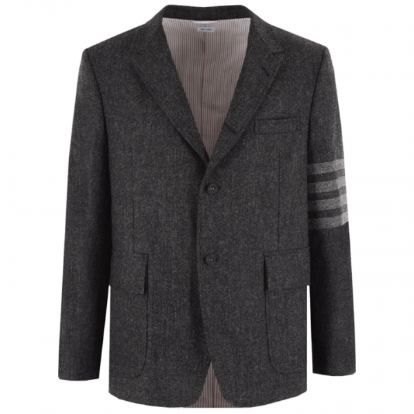 ◆당일◆23FW 사선 완장 싱글 브레스트 울 자켓 다크그레이 MJU560A 05385 025