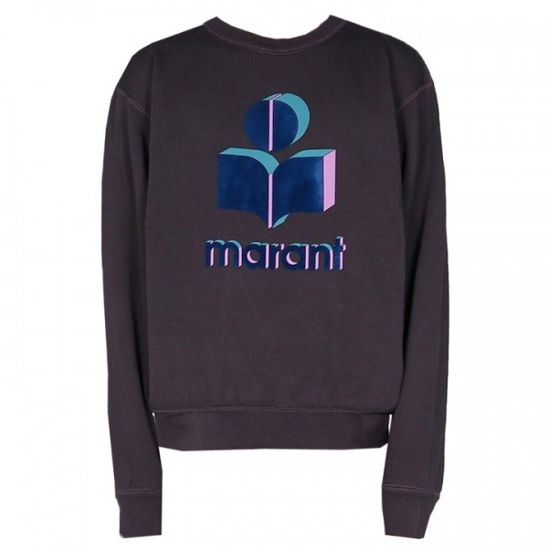 ◆13주년◆미코 MIKO 벨벳 로고 기모 맨투맨 페이드나이트 SW0125 22P039H 30FN