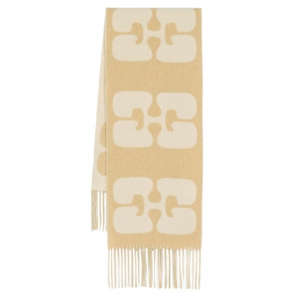 ◆당일◆23FW 로고 패치 울 머플러 연베이지 A5285 135