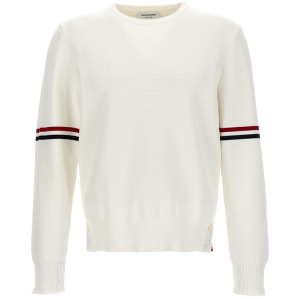 ◆당일◆24SS 밀라노 스트라이프 슬리브 니트 화이트 MKA326A Y3001 100