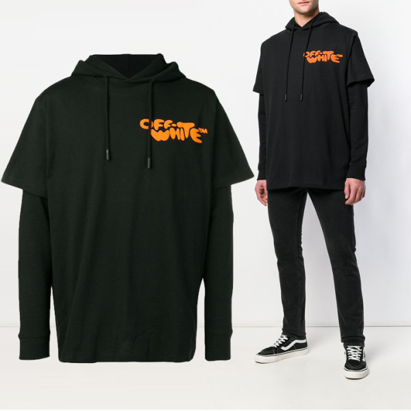 ◆11주년◆버블 폰트 후드티 블랙 OMBB042R19003014 1019