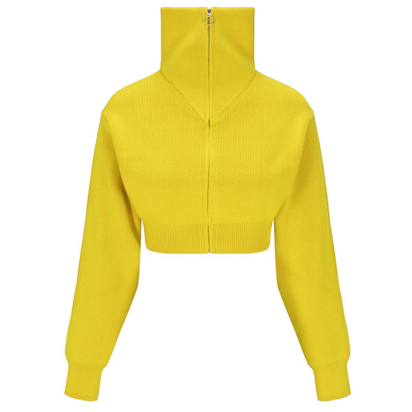 ◆당일◆24SS OXANA 백 로고 크롭 니트 집업 선샤인 CA0031FA A3L62E 10SU