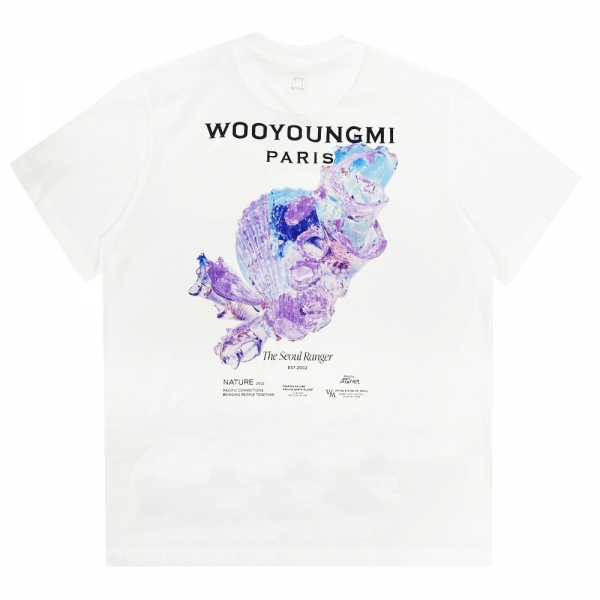 ◆당일◆25SS 3D 코랄 백로고 티셔츠 화이트 W251TS05 701W