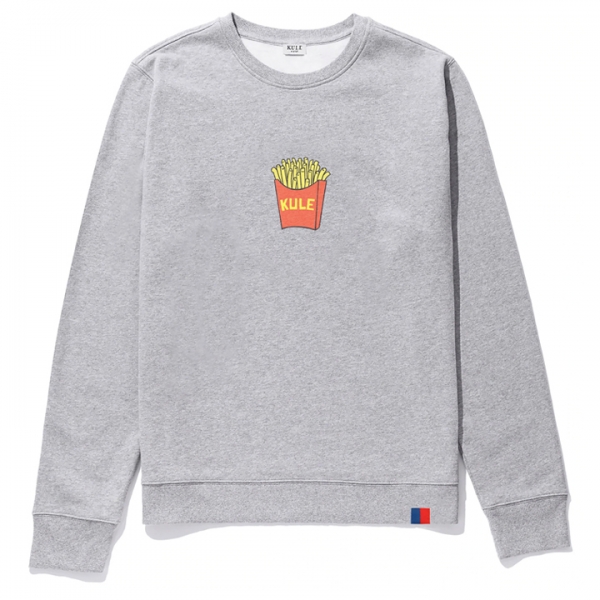 ◆당일◆22FW 더 롤리 큘 프라이 맨투맨 그레이 SWS01S4 HEATHER GREY