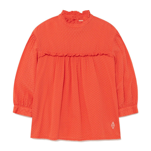 ◆키즈◆22SS 키즈 프릴 카라 블라우스 레드 S22079 251CE