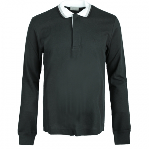 ◆11주년◆벌 로고 자수 카라 티셔츠 블랙 PDMC01190 20A NERO