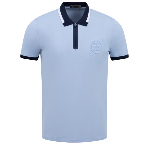 ◆당일◆23SS 엠보 로고 배색 카라 티셔츠 스카이블루 G4MS23K301 SKY