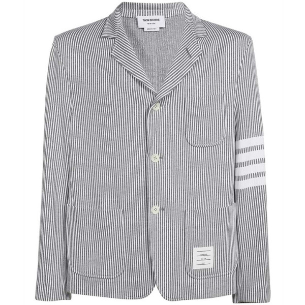 ◆당일◆23FW 사선완장 스트라이프 시어서커 자켓 라이트그레이 MJT369A J0063 055