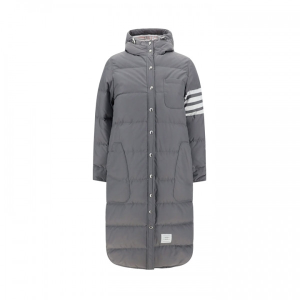 ◆당일◆25FW 사선완장 다운 롱 후드 패딩 자켓 메드그레이 FOD025X 05222 035