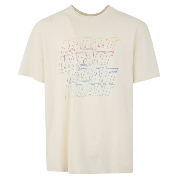 ◆당일◆24SS 휴고 HUGO 레인보우 로고 티셔츠 에크루 TS0149HA B1N09H 23EC